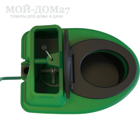 Торфяной туалет Rostok Комфорт 90 Зеленый | Мой-Дом27 | Стационарный торфяной биотуалет зеленого цвета емкостью верхнего бака 25 л. и&nbsp;нижнего бака 90 л.<br>
 Позволяет семье из 4 человек ежедневно использовать его до заполнения на протяжении 1-1,5 месяцев.<br>
Высота сиденья: 45 см